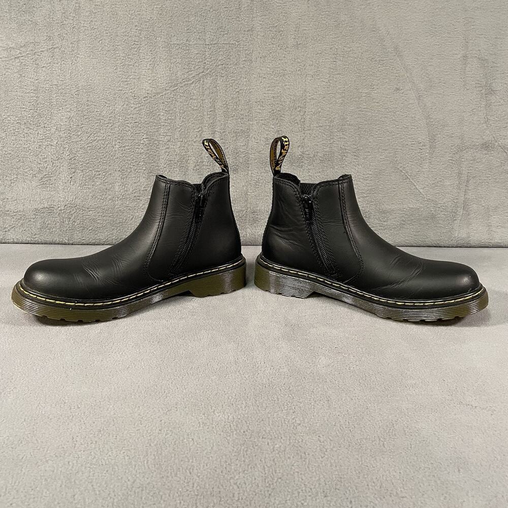 Dr Martens 2976 J Chelsea Boots Black Kids US 3 Youth Slip On Side Zip - Picture 3 of 8